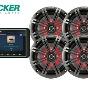 Kicker båtstereo pakke m/DAB+ og 4 høytt
