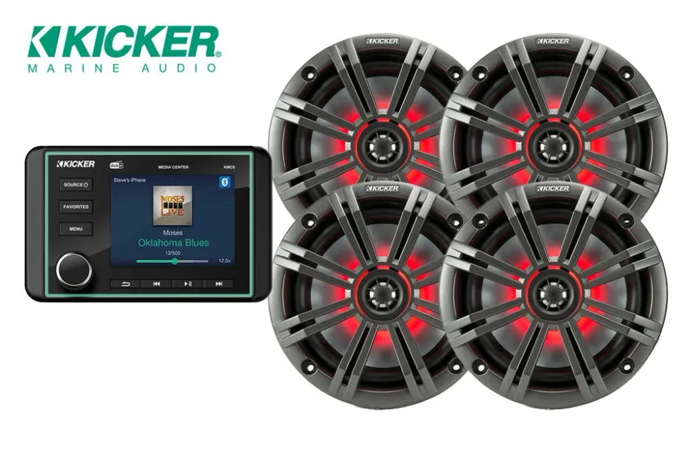 Kicker båtstereo pakke m/DAB+ og 4 høytt