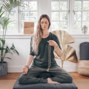 Calm Crescent Meditation Cushion - Dark Grey