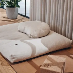 Calm Crescent Meditation Cushion - Natural