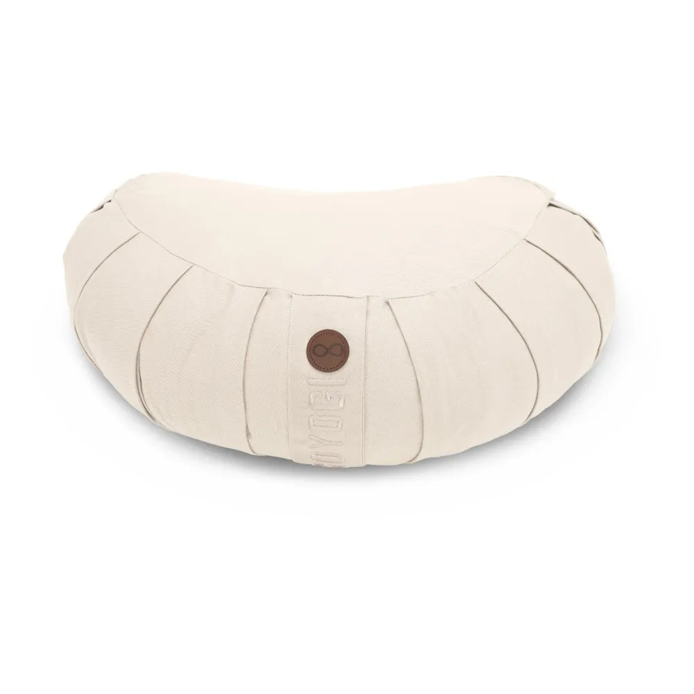 Calm Crescent Meditation Cushion - Natural