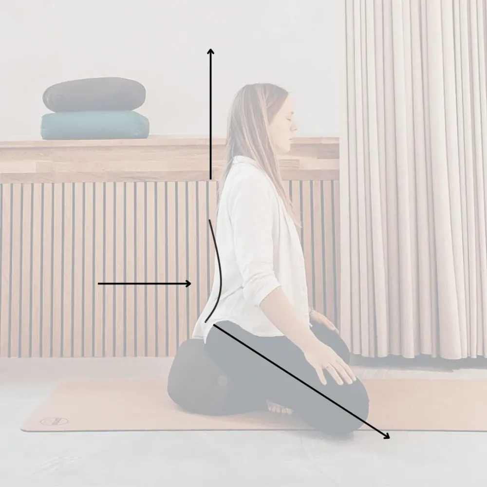 Calm Crescent Meditation Cushion - Natural
