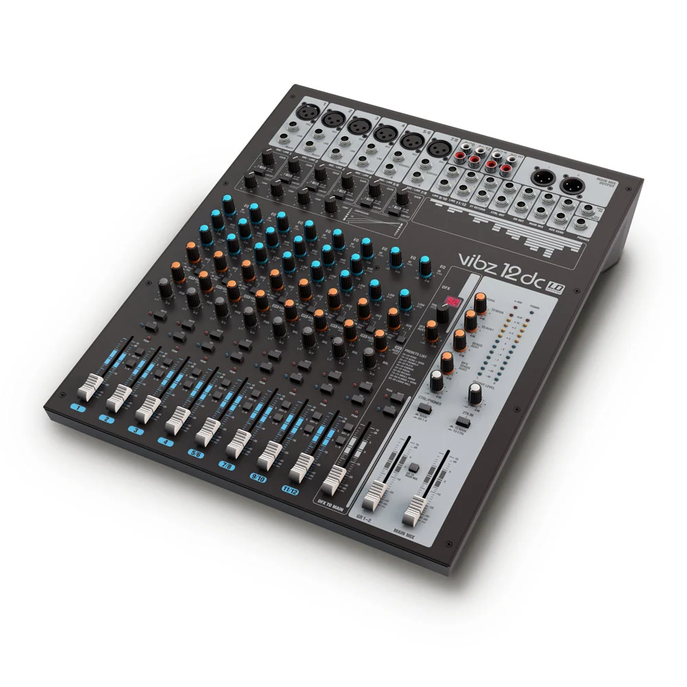 LD Systems VIBZ 12 DC - 12-kanals mixerpult med DFX og kompressor