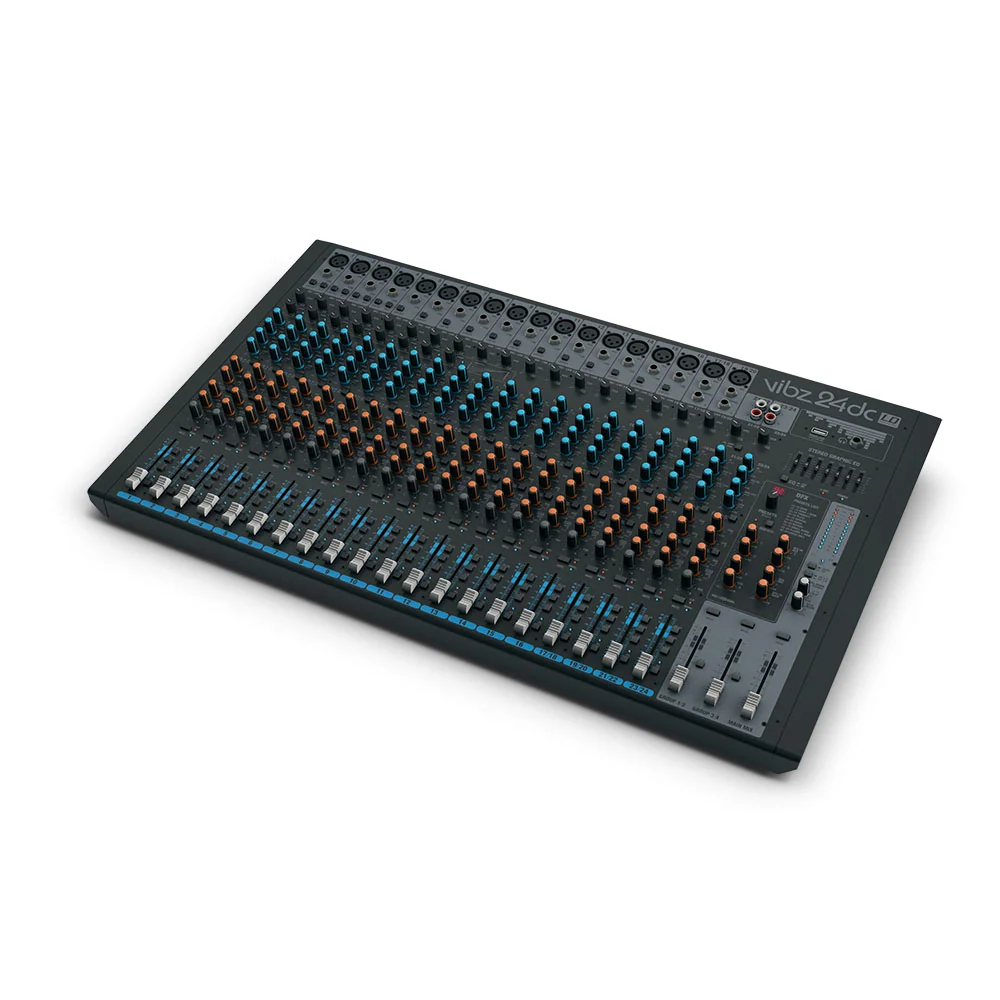 LD Systems VIBZ 24 DC - 24-kanals mixerpult med DFX og kompressor