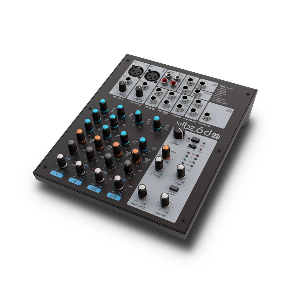 LD Systems VIBZ 6 D - 6-kanals mixerpult med DFX
