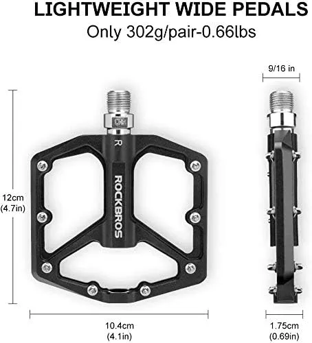 Flate sykkelpedaler i aluminium