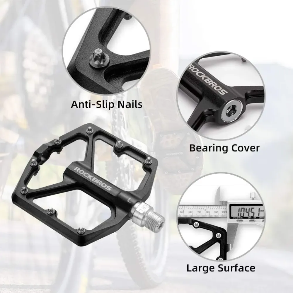 Flate sykkelpedaler i aluminium