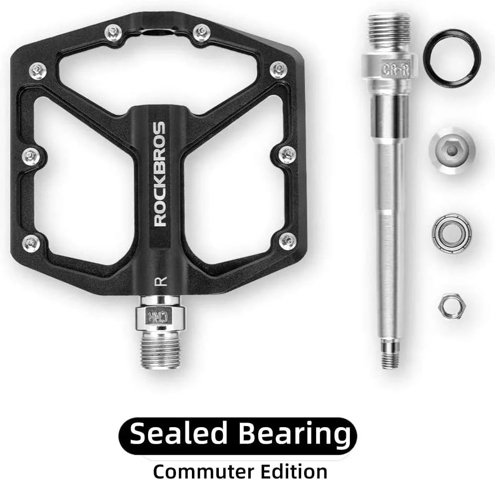 Flate sykkelpedaler i aluminium