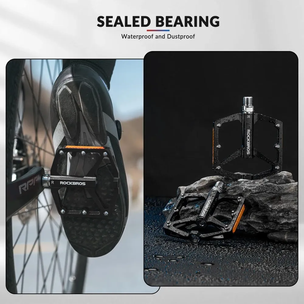 Sklisikre sykkelpedaler med reflektorer