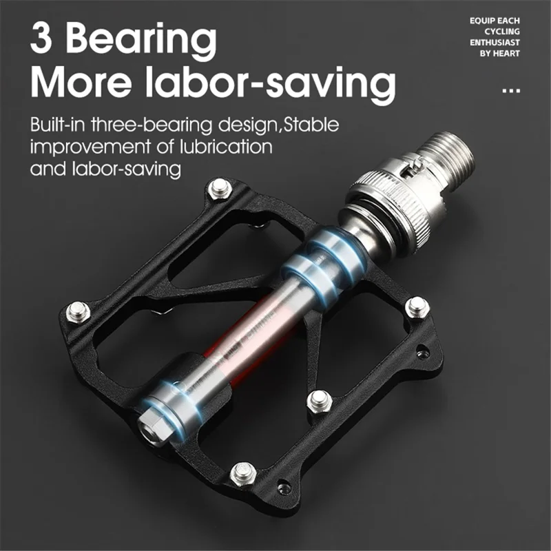 Sykkelpedaler med 3 lagre Aluminiumlegering MTB