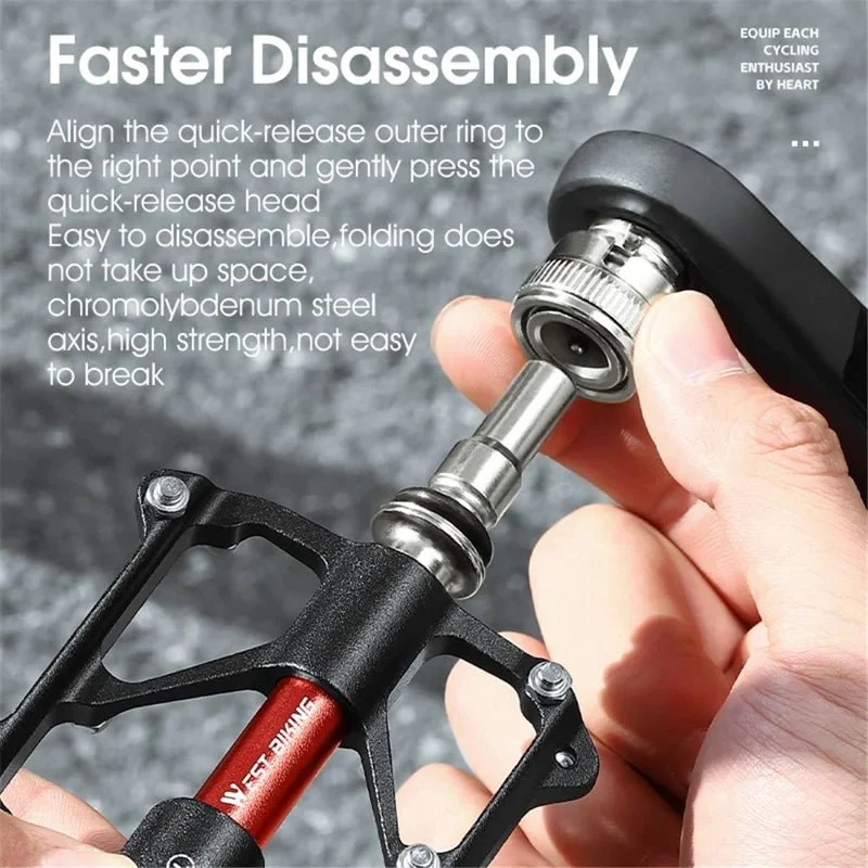 Sykkelpedaler med 3 lagre Aluminiumlegering MTB