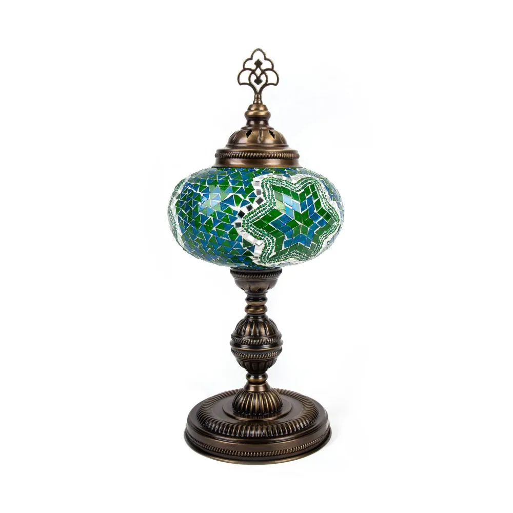 Antik mosaikkbordlampe - nr. 5 Str