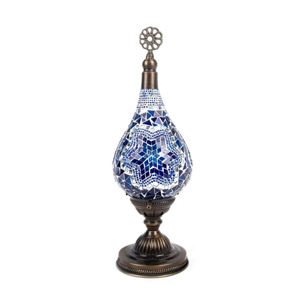 Tegnet glass mosaikk bordlampe
