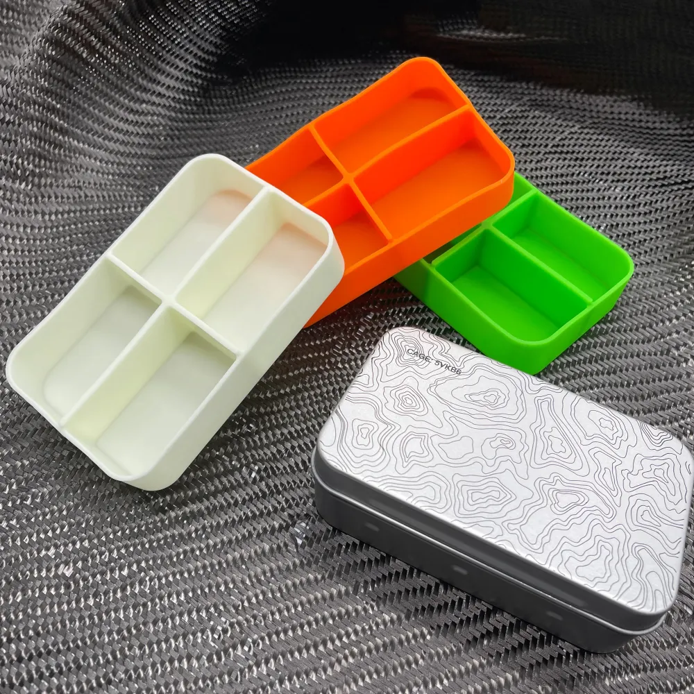County Comm BIG Industrial Strength Survival Food Grade Tins, Zombie Green Silicone Divider (Only)