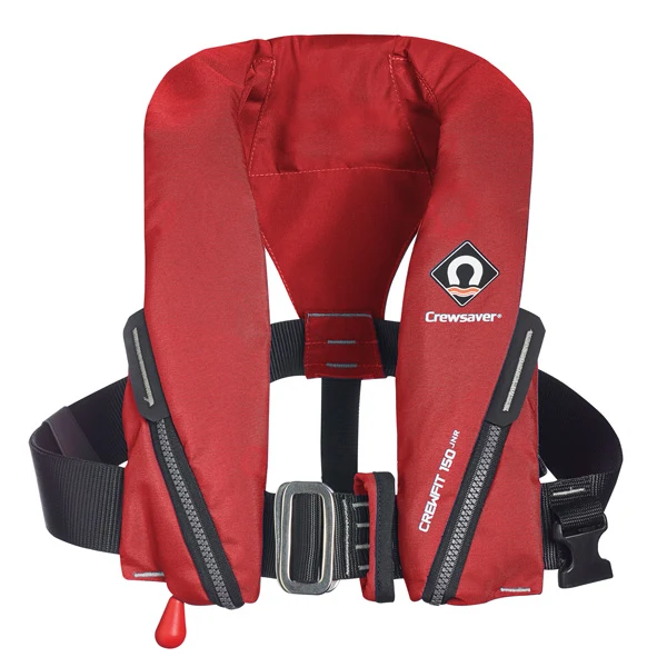 Crewsaver, Crewfit redningsvest junior 150N m/D-ring, rød, 20-50 kg