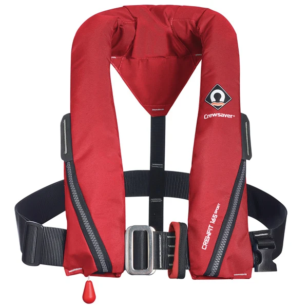 Crewsaver, Crewfit Sport redningsvest 165N m/D-ring, rød, ISO 12402-3, 40 kg+