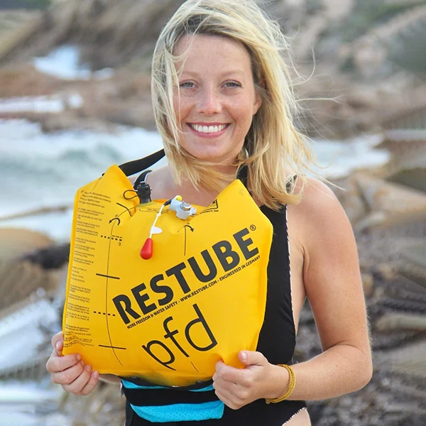 Restube, PFD oppblåsbar redningsvest 75N, blå, CE/DIN EN ISO 12402-5