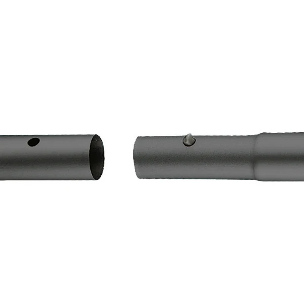 Padle aluminium 210 cm, Ø25 mm, sort med plastblader