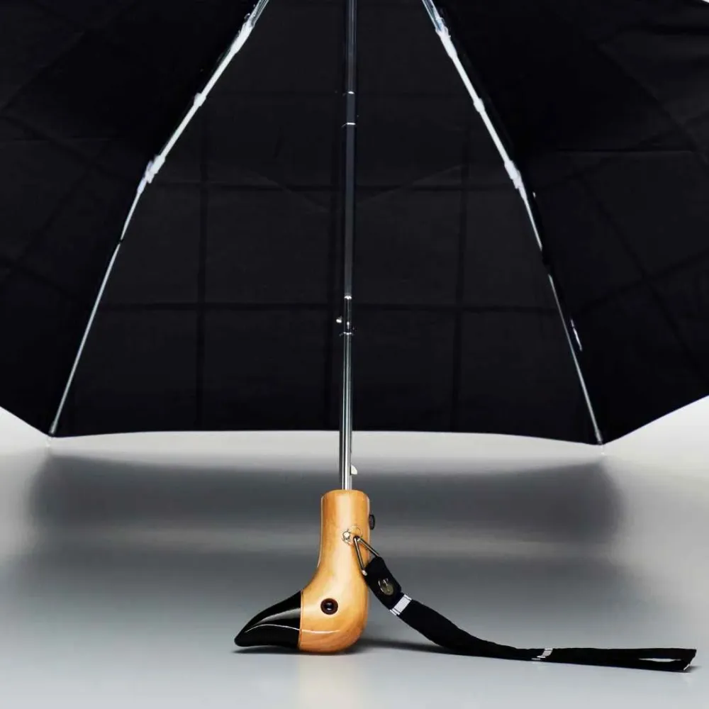 Original Duckhead Duck Umbrella, Black Grid Pattern
