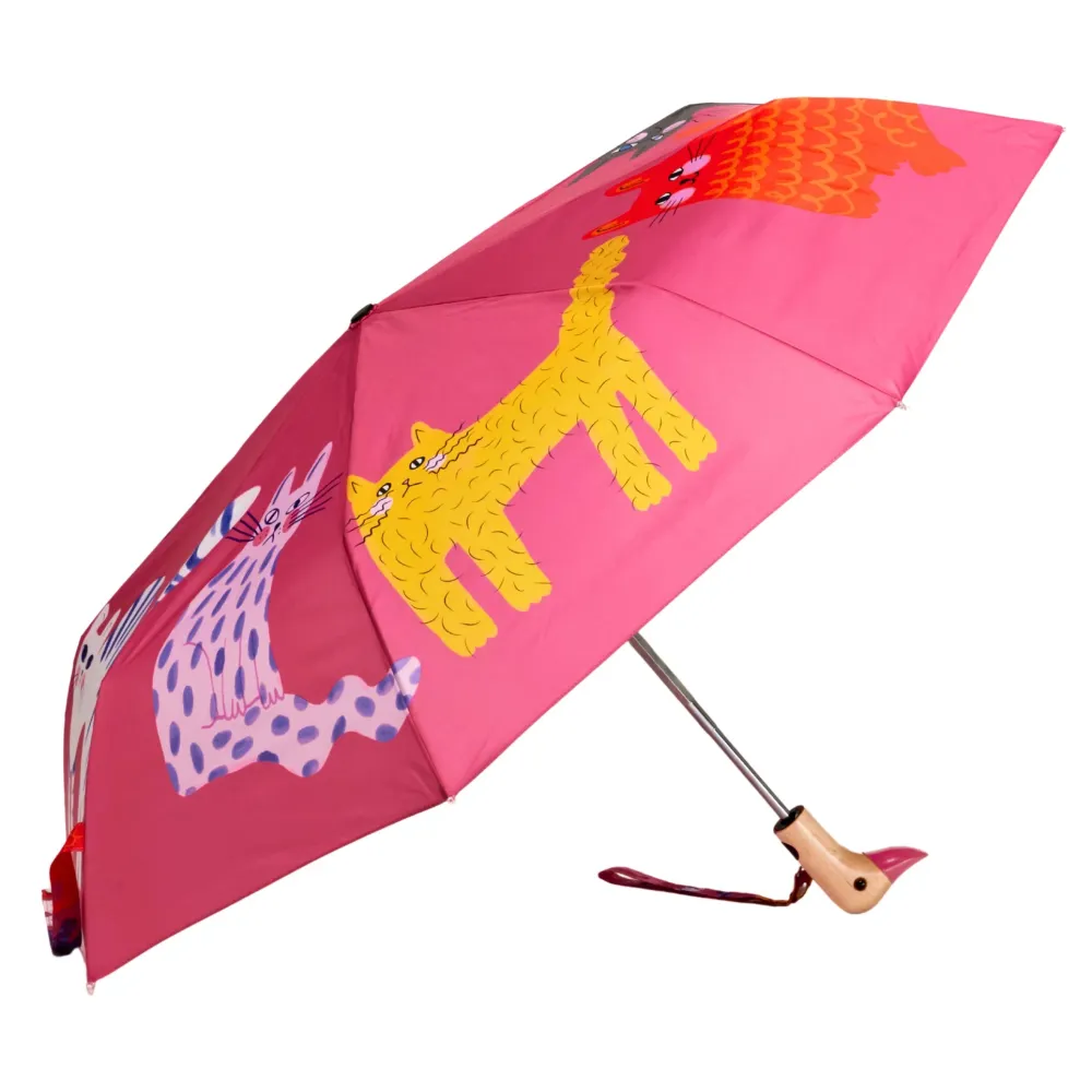 Original Duckhead Duck Umbrella, Fuchsia Arty Cats