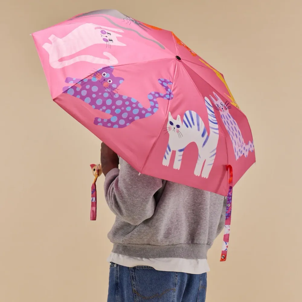 Original Duckhead Duck Umbrella, Fuchsia Arty Cats