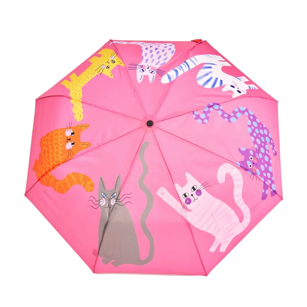 Original Duckhead Duck Umbrella, Fuchsia Arty Cats