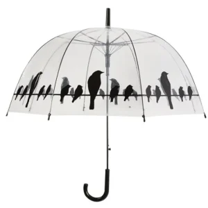 Paraply - transparent birds on wire
