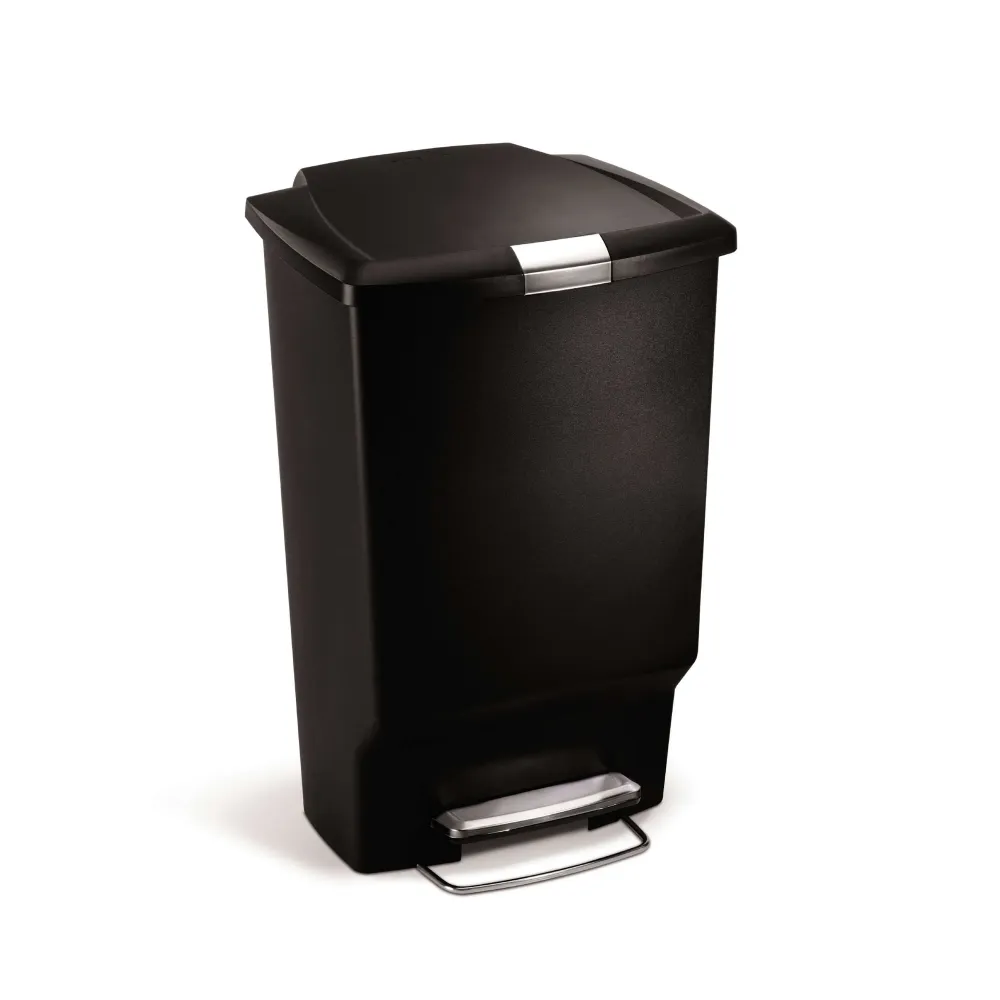 Rektangulær pedalbeholder i plast - 45 L