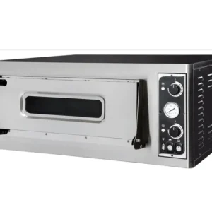 Pizzaovn BASIC 4 opptil 500°C og kammeret har plass til 4 pizzaer på ø32cm hver