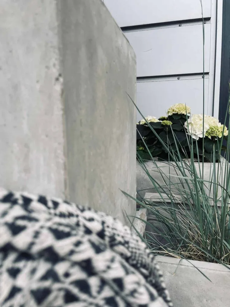 Hagekrukke Sett med 4 plantekasser - Betong - HENTES I BUTIKK