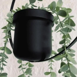 Hengepotte Ring i svart metall