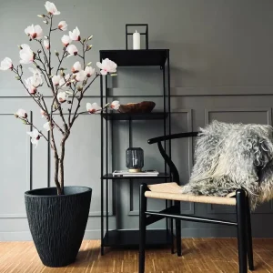 Krukke i plast - Riflet Koks H 40 cm