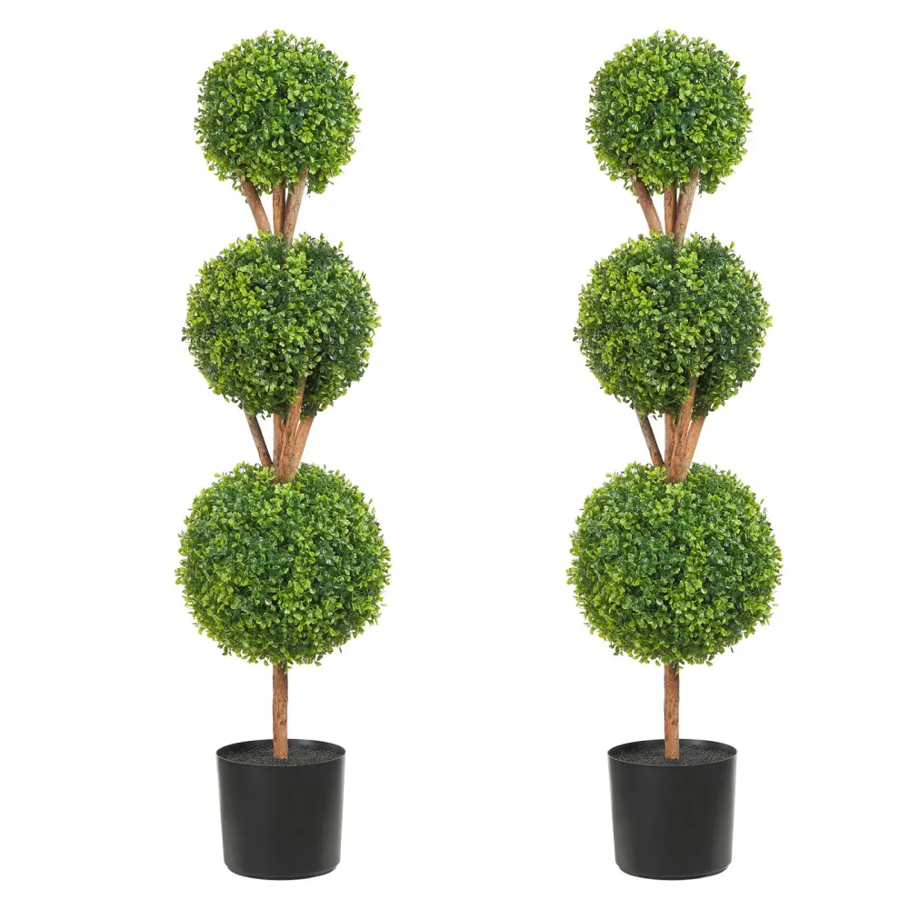 Kunstig plante buksbom - 122 cm - 2-pakning