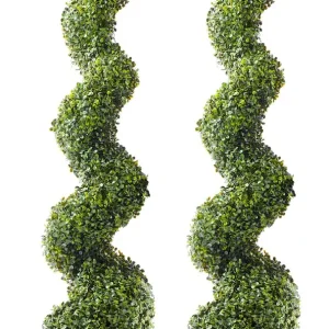 Kunstig plante buksbom spiral - 152 cm - 2-pakning