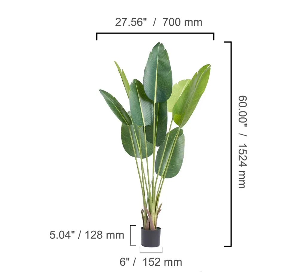 Kunstig plante Palme Strelitzia - 1,5 m
