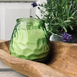 Mygglys Citronella i farget glass - Grønn
