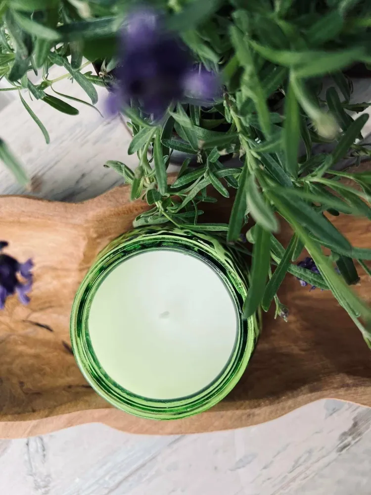 Mygglys Citronella i farget glass - Grønn