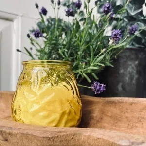 Mygglys Citronella i farget glass - GUL