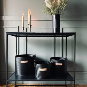 Plantebaljer BLACK GARDEN – Sett med 3 stk