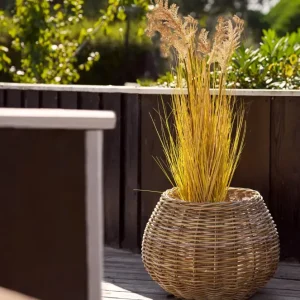Plantekurver i natur rattan - 2 stk