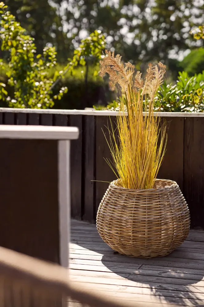 Plantekurver i natur rattan - 2 stk