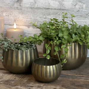 Skjuler messing m. riller sett av 3