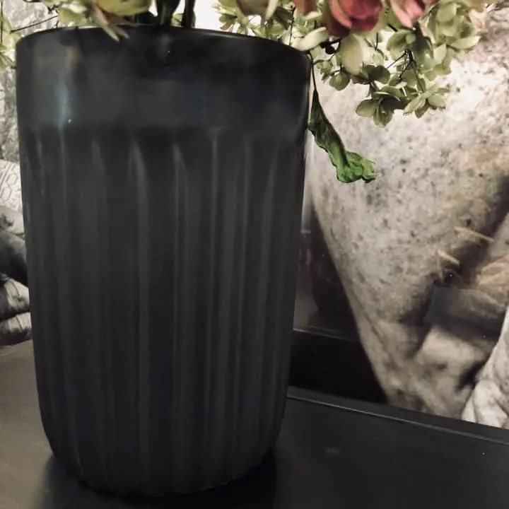 Stor potte / vase - Matt svart