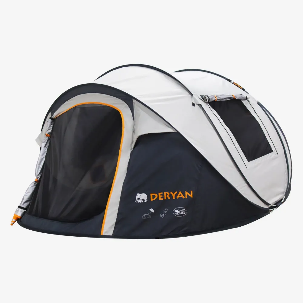 Pop Up Luxe Telt - 2000MM vannsøyle - Cream - 4 Personer DERYAN