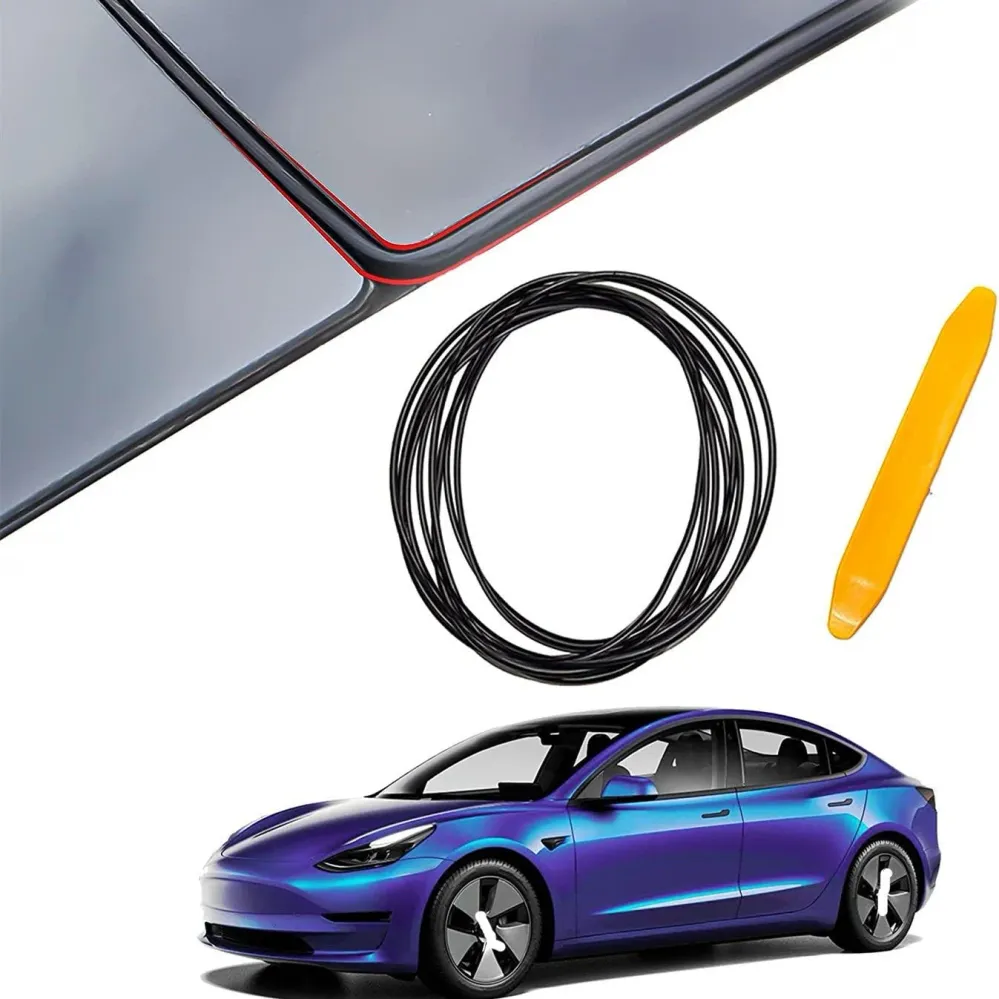 Sunroof Rubber Seal Wind Noise Reduction Kit Model 3 | Easy Snap-