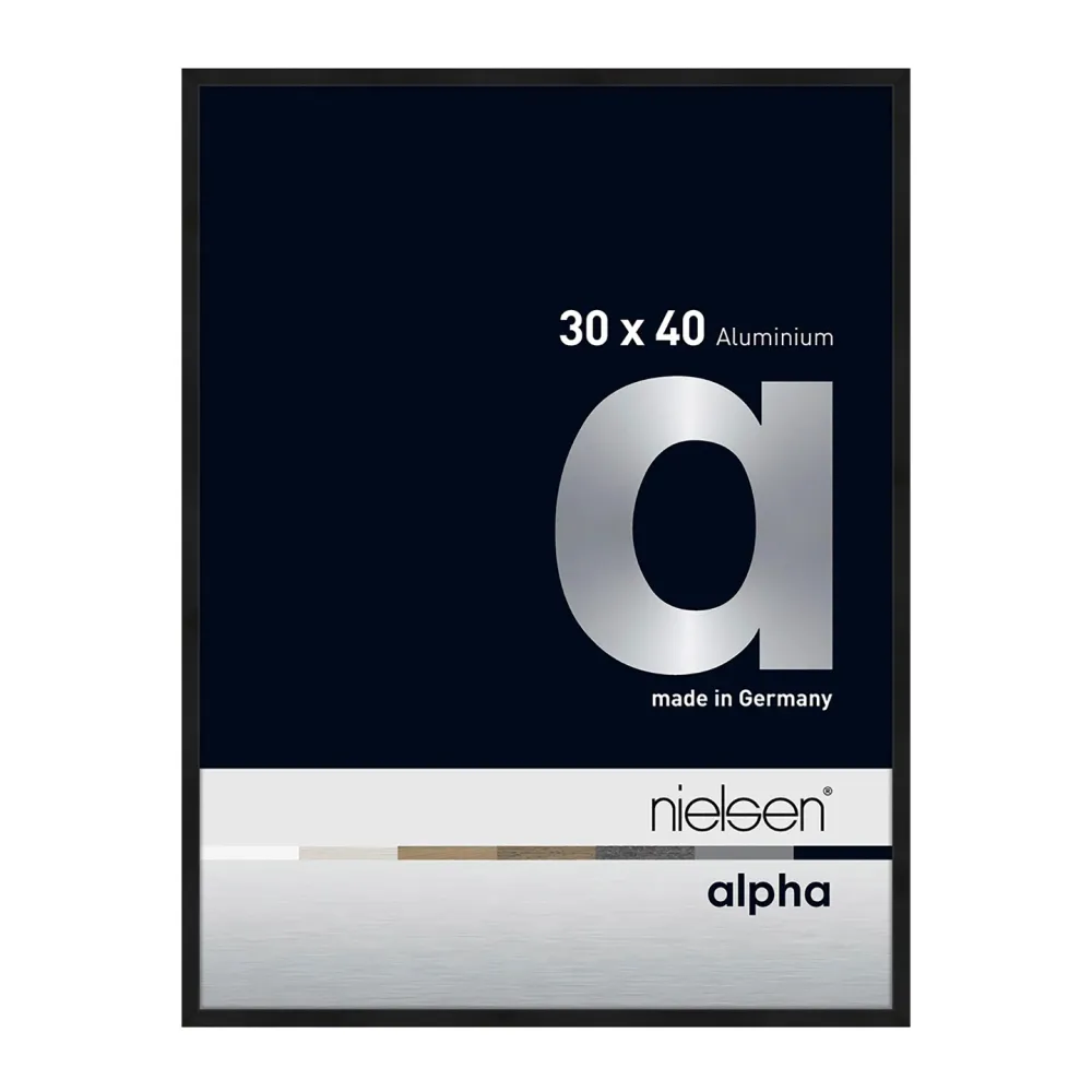 Alpha Ramme 30x40cm Sort