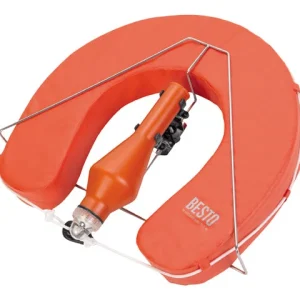 Besto, hesteskokrans, sett med nødlys og brakett, 100N, oransje (1 stk.)