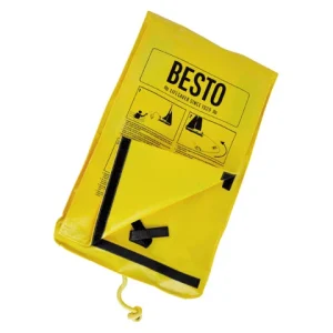 Besto, mann-overbord-redningssekk med 40m oppdriftsline, 50N, 48x32x15cm (1stk) - gul