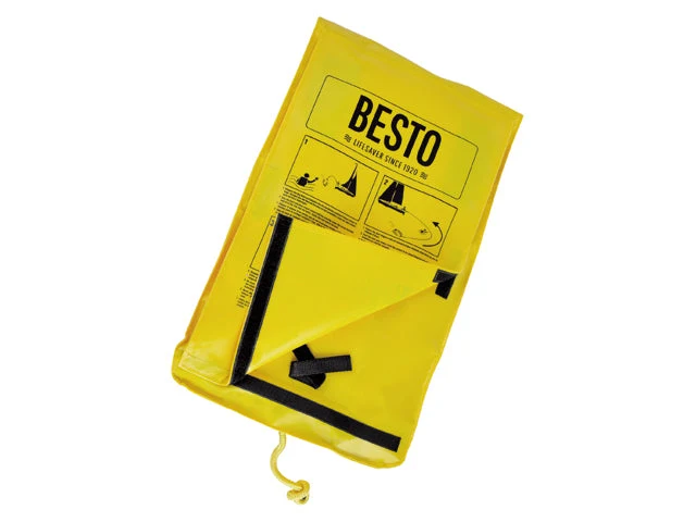 Besto, mann-overbord-redningssekk med 40m oppdriftsline, 50N, 48x32x15cm (1stk) - gul