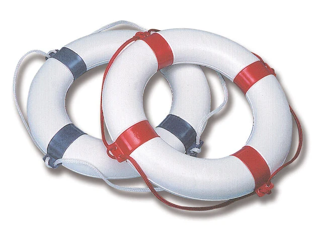 Trem, Redningsbøye 63x38 cm, Polyester belagt med PVC, inkl. Sikkerhetsline